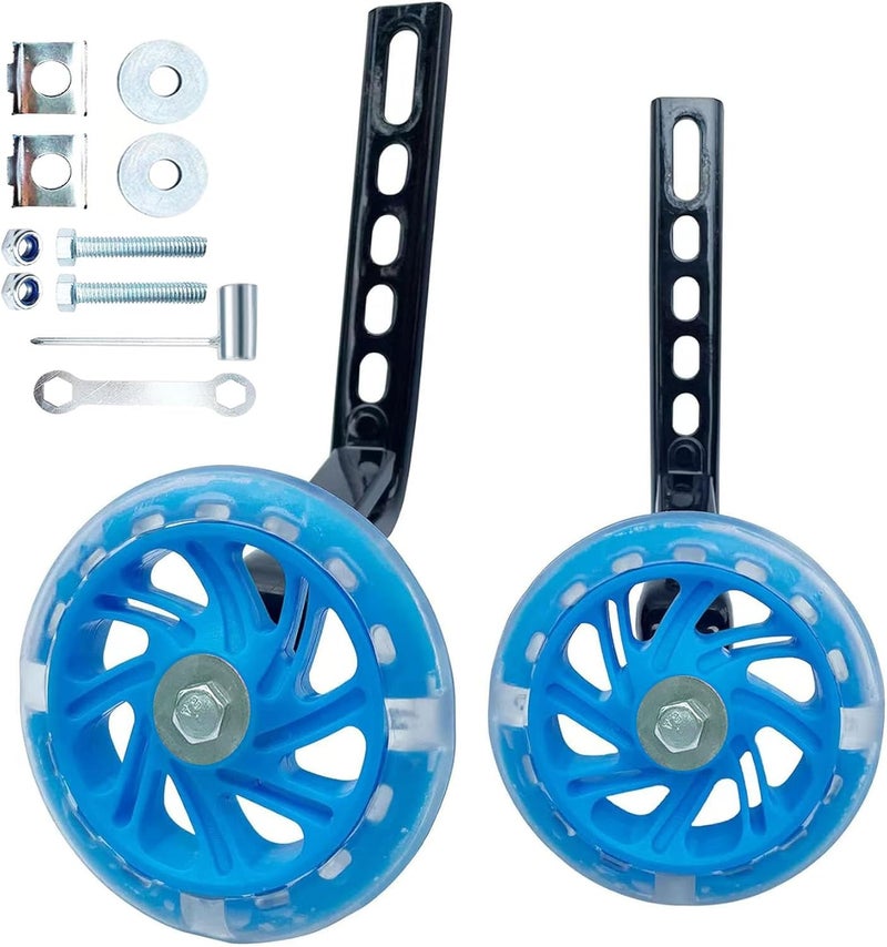 YTKD Training Wheels for Bicycle,Flash Mute Wheel Compatible for Bikes of 12-20 Inch 1 Pair - Image 1